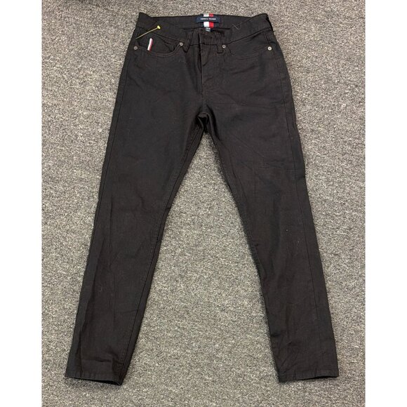 Tommy Hilfiger Jeans Men's 28x30 Black Denim Straight Fit Pants - Picture 1 of 3